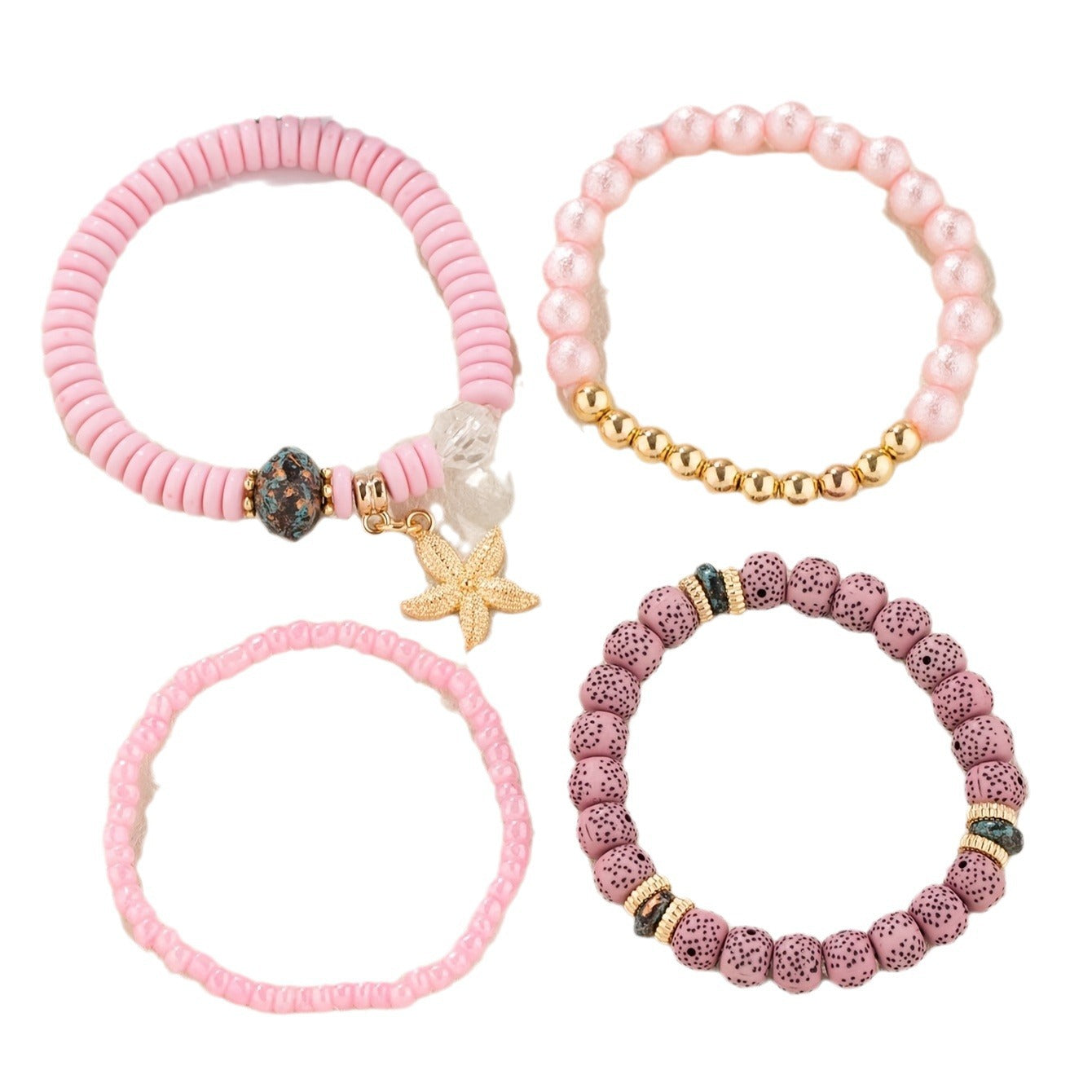 4 PCs Ethnic Pearls Elastic String Xingyue Bodhi