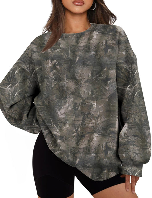 3D Digital Printing Women's Trendy Round Neck Sweater