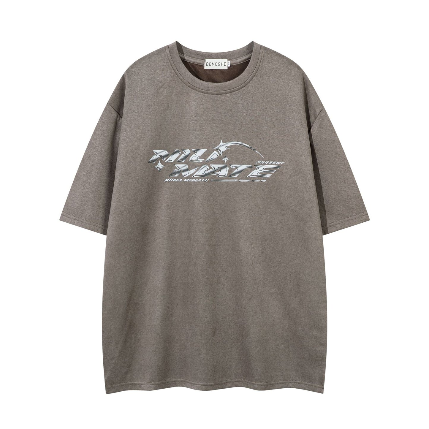 Summer Suede Men's Angel Wings Printing Short Sleeved T-shirt
