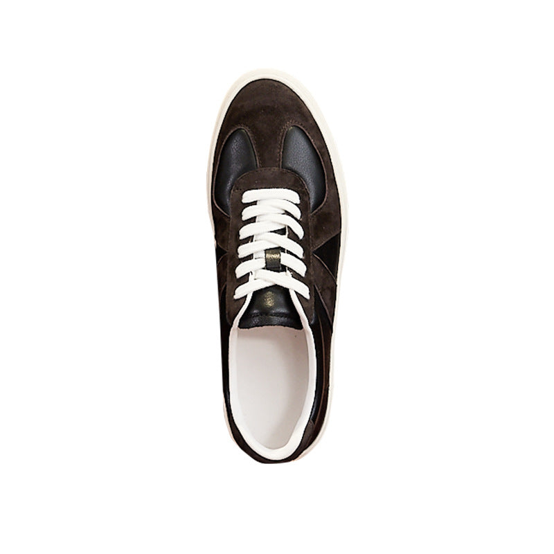Retro Color Matching Couple Casual Flat Skateboard Shoes