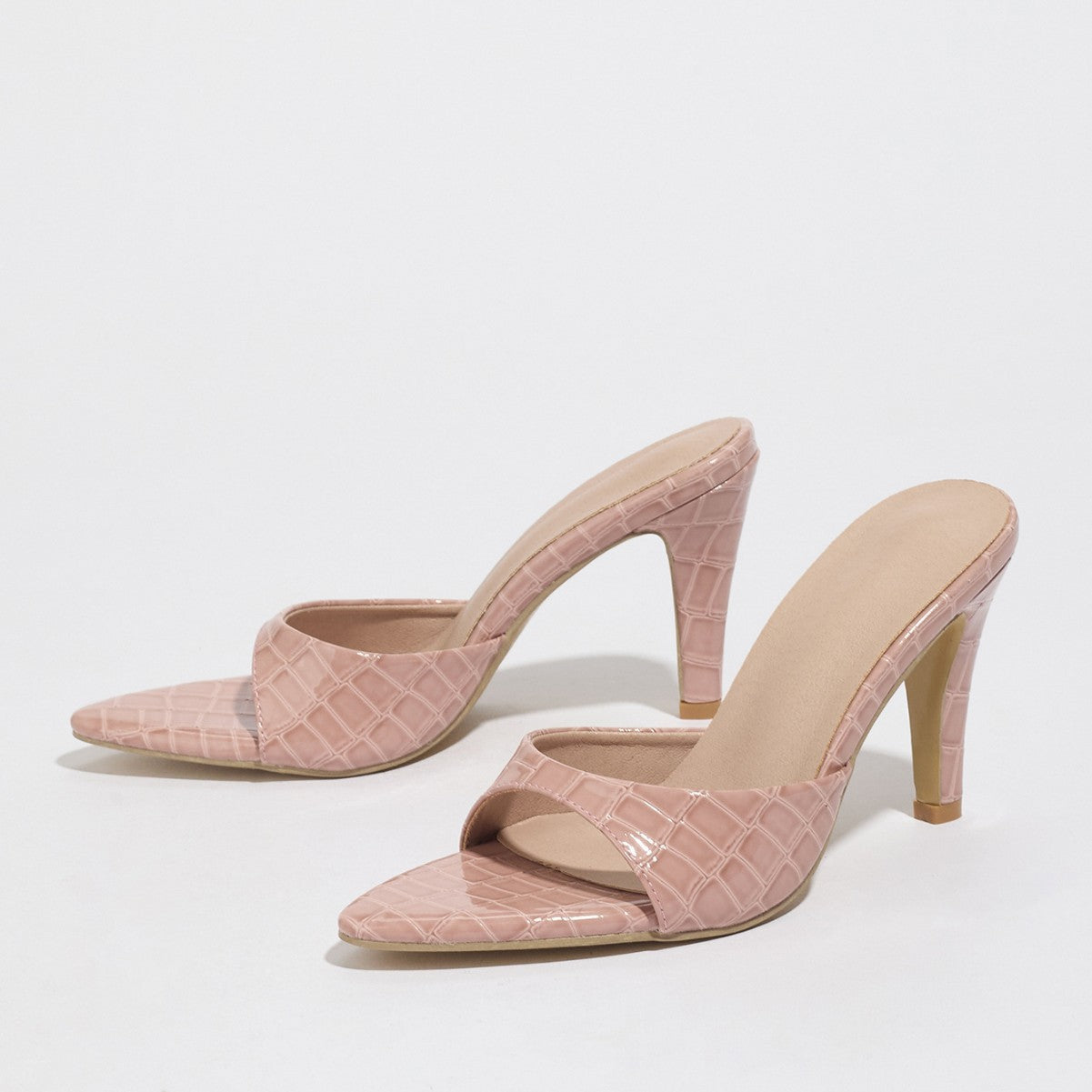 Sexy Summer Pointed Toe Open Toe Stiletto Heel Slippers