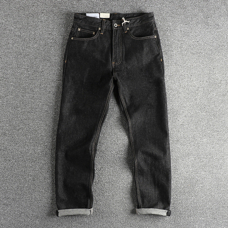 Fashion Personality Retro Black Jeans Men