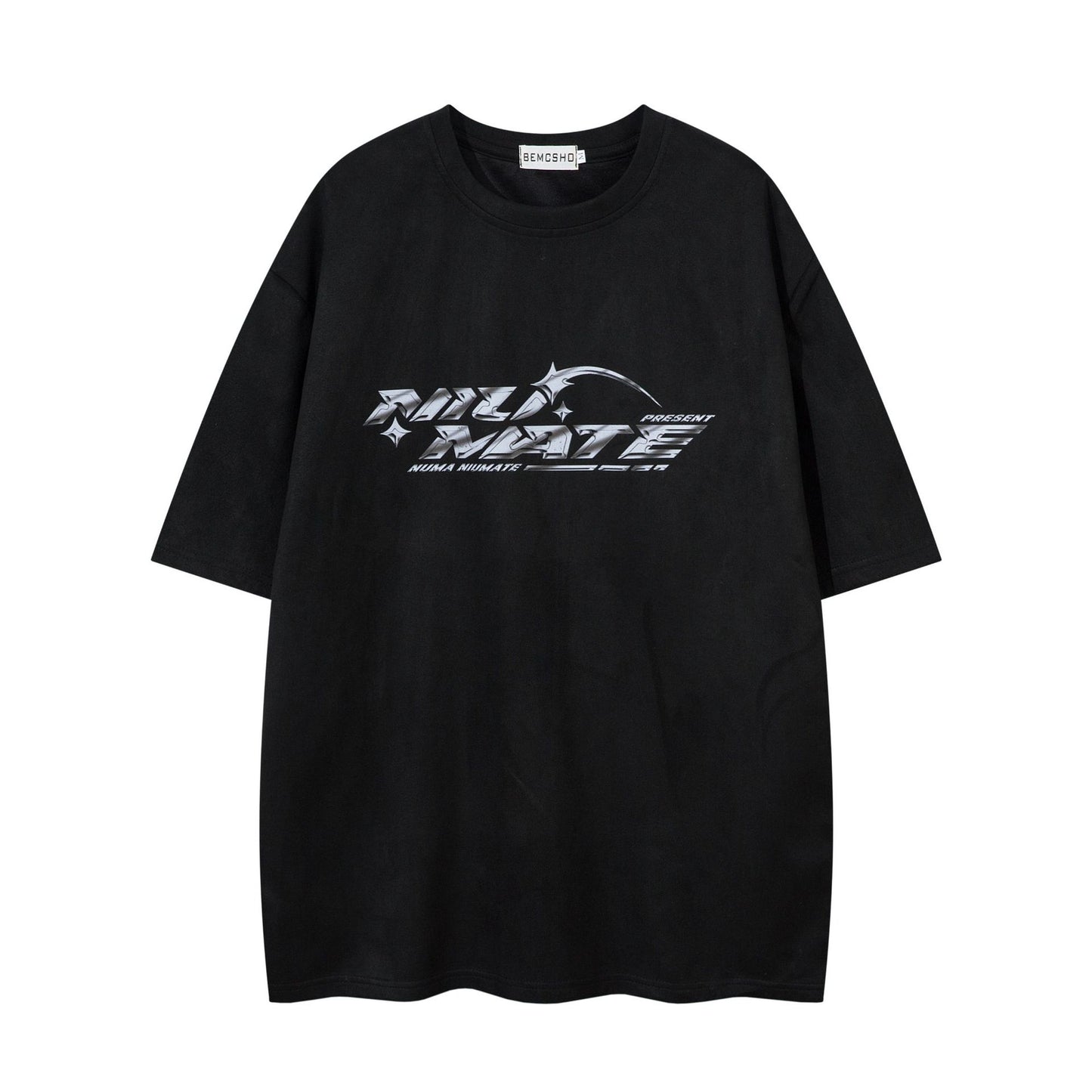Summer Suede Men's Angel Wings Printing Short Sleeved T-shirt